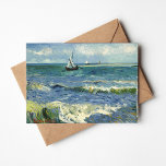 Seascape | Vincent Van Gogh Karte<br><div class="desc">Seascape in der Nähe von Les Saintes-Maries-de-la-Mer (1888) von dem niederländischen Postimpressionisten Vincent Van Gogh. Original-Kunstwerk ist ein Ölgemälde auf der Leinwand,  das ein Boot auf einem abstrakten blauen Ozean darstellt. Verwenden Sie die Entwurfstools,  um einen benutzerdefinierten Text hinzuzufügen oder das Bild zu personalisieren.</div>