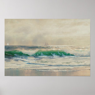 Seascape von Alfred Bricher Poster