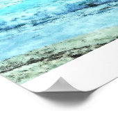 Seascape Watercolor Foto Poster (Ecke)