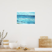 Seascape Watercolor Foto Poster (Küche)