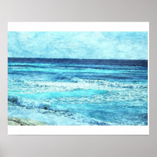 Seascape Watercolor Foto Poster