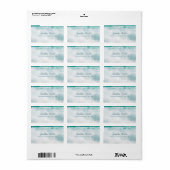 Seascape Waves Hand Script Text Elegante Adresse Adressaufkleber (Vorne)