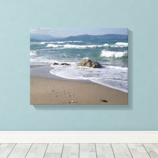 Seascape Wrapped Canvas Leinwanddruck (Insitu (Holzboden))