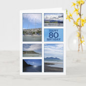 Seascapes 80. Geburtstagkarte Karte (Gelbe Blume)