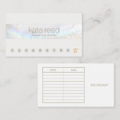 Seashell 10 Punch Kundenloyalty Termin Visitenkarte (Vorne/Hinten)