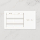 Seashell 10 Punch Kundenloyalty Termin Visitenkarte (Rückseite)