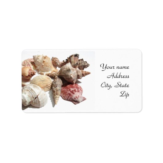 Seashell Address Labels Adressaufkleber (Vorne)