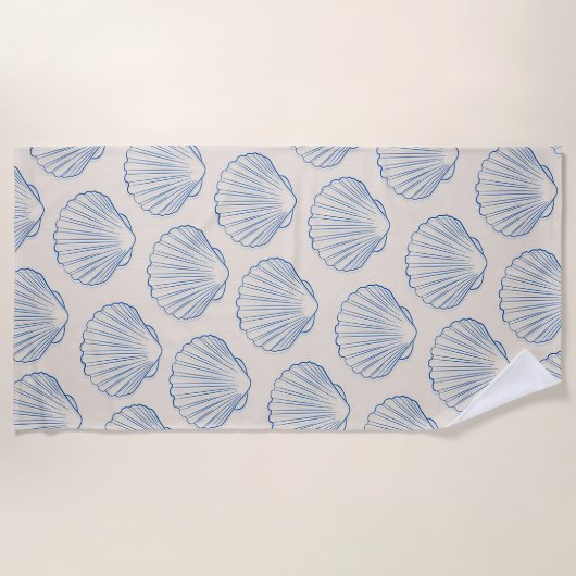 Seashell Aesthetic Strandtuch (Vorderseite)