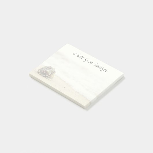 Seashell allein auf Strand Post-it Klebezettel (angewinkelt)