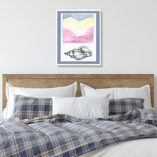 Seashell am Meer Leinwanddruck (Insitu (Schlafzimmer))