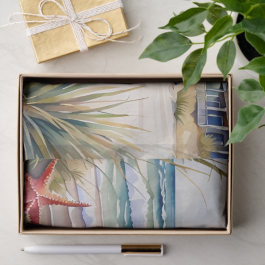 Seashell am Strand Seidenpapier (Geschenk)