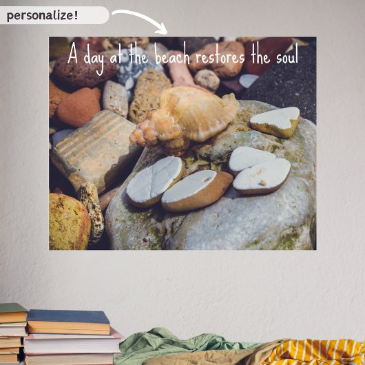 Seashell an der Küste Poster