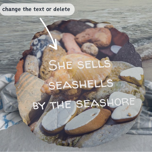 Seashell an der Küste Rundes Kissen (Von Creator hochgeladen)