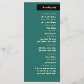 Seashell and Hearts, Beach Wedding Programm (Rückseite)