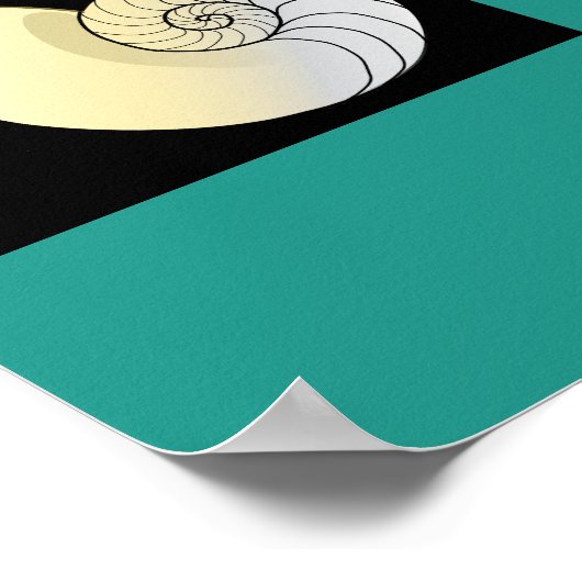 Seashell and Hearts, Begrüßung am Strand Poster (Ecke)