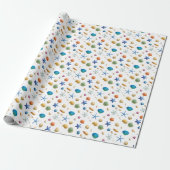 Seashell and Starfish Nautical Beach Gift Wrap Geschenkpapier (Ungerollt)
