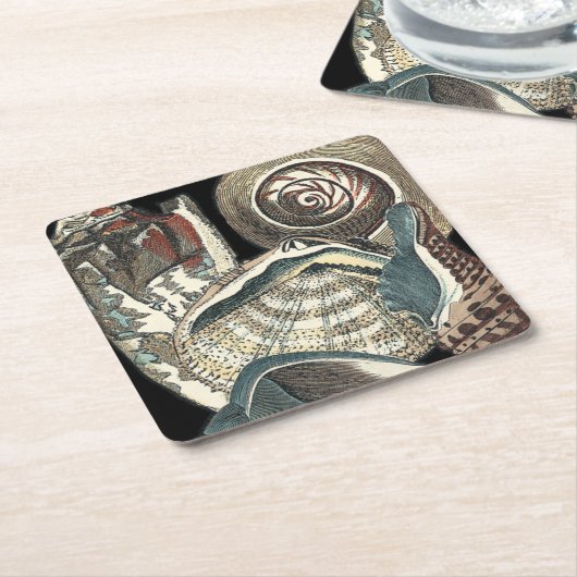 Seashell Anthology Rechteckiger Pappuntersetzer (angewinkelt)