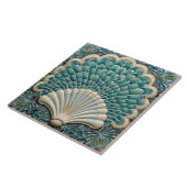Seashell Aquamarine Art Deco Inspiriert Fliese (Seite)