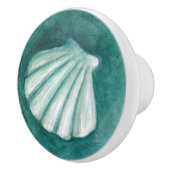 Seashell-Aquarell-Malerei-Türknauf Keramikknauf (Rechts)