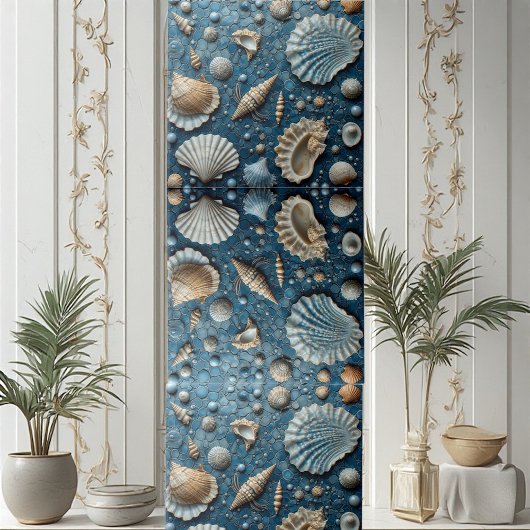 Seashell Aquatic Fish Underwater Mollusk Ocean Art Fliese