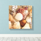 Seashell-Arrangement Leinwanddruck (Insitu (Holzboden))