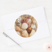 Seashell-Arrangement Runder Aufkleber (Umschlag)