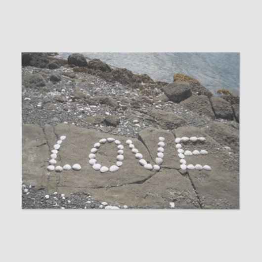 Seashell Art am Strand Seidenpapier (Vorderseite)