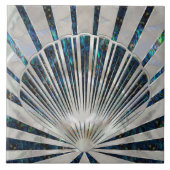 Seashell Art Deco - Abalone Muschel und Pearl Fliese (Vorderseite)