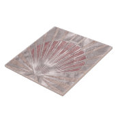 Seashell Art Deco - Misty Rose und Pearl Fliese (Seite)