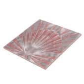 Seashell Art Deco - Rose Quartz und Pearl Fliese (Seite)