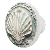 Seashell Art Nouveau Imitats Relief Minze Weiße Mu Keramikknauf (Rechts)