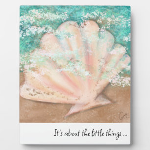 Seashell Art & Quote Fotoplatte