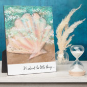 Seashell Art & Quote Fotoplatte (Seite)