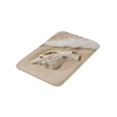 Seashell auf großartiger Türke-karibischer Insel Badematte (Schrägansicht)