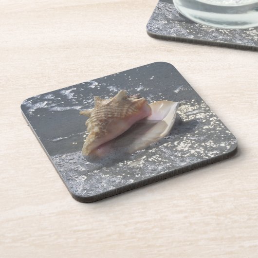 Seashell auf Insel des Strand-| Sanibel, Florida Getränkeuntersetzer (Linke Seite)