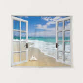 Seashell auf Strand-Wandbehang Wandteppich (Vorderseite (Horizontal))
