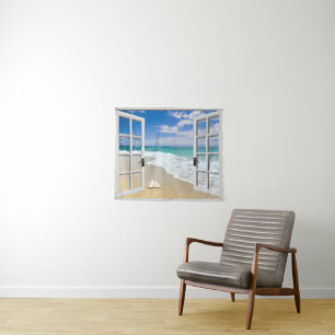 Seashell auf Strand-Wandbehang Wandteppich