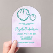 Seashell Baby Dusche Acryleinladungen (Insitu (Handheld))