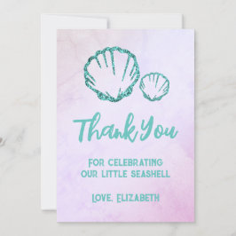 Seashell Baby Dusche Dankeskarte