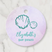 Seashell Baby Dusche Geschenkanhänger (Vorderseite)