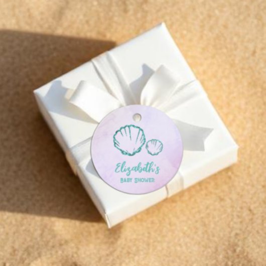 Seashell Baby Dusche Geschenkanhänger