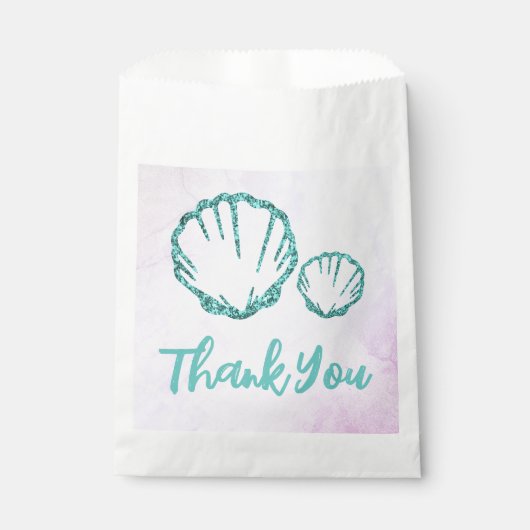 Seashell Baby Dusche Geschenktütchen (Vorderseite)