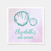 Seashell Baby Dusche Serviette (Vorderseite)