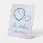 Seashell Baby Dusche Sockelschild (Vorderseite)