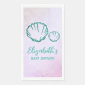 Seashell Baby Shower Napkins Serviette (Vorderseite)