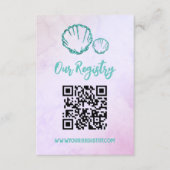 Seashell Baby Shower Registry Begleitkarte (Vorderseite)