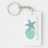 Seashell Beach Aqua Airbnb Ferienvermietung Schlüsselanhänger (Vorderseite)