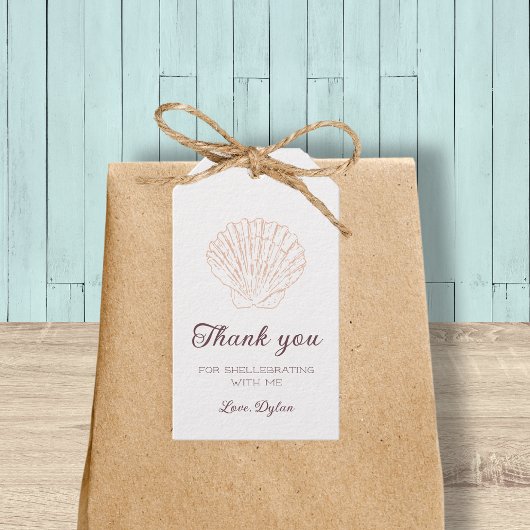 Seashell Beach Baby Dusche Vielen Dank Geschenkanhänger