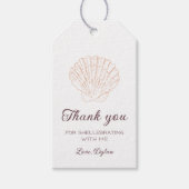 Seashell Beach Baby Dusche Vielen Dank Geschenkanhänger (Vorderseite)