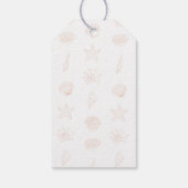 Seashell Beach Baby Dusche Vielen Dank Geschenkanhänger (Rückseite)